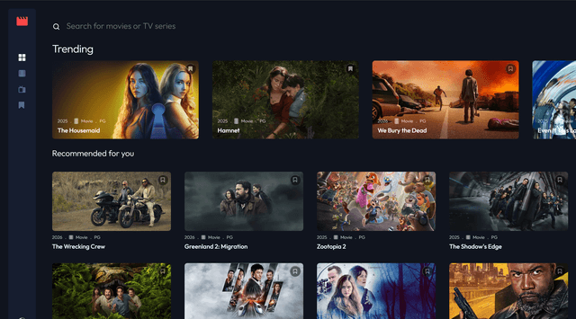 Entertainment Web App